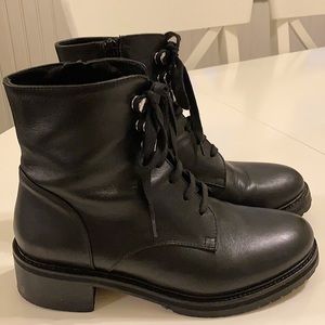 Women’s Napoleoni black combat boots
